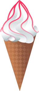 Ice Cream Cone-Open Clip Art