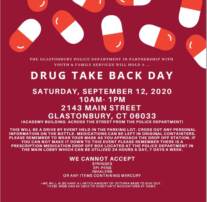 drug take back event - 2020