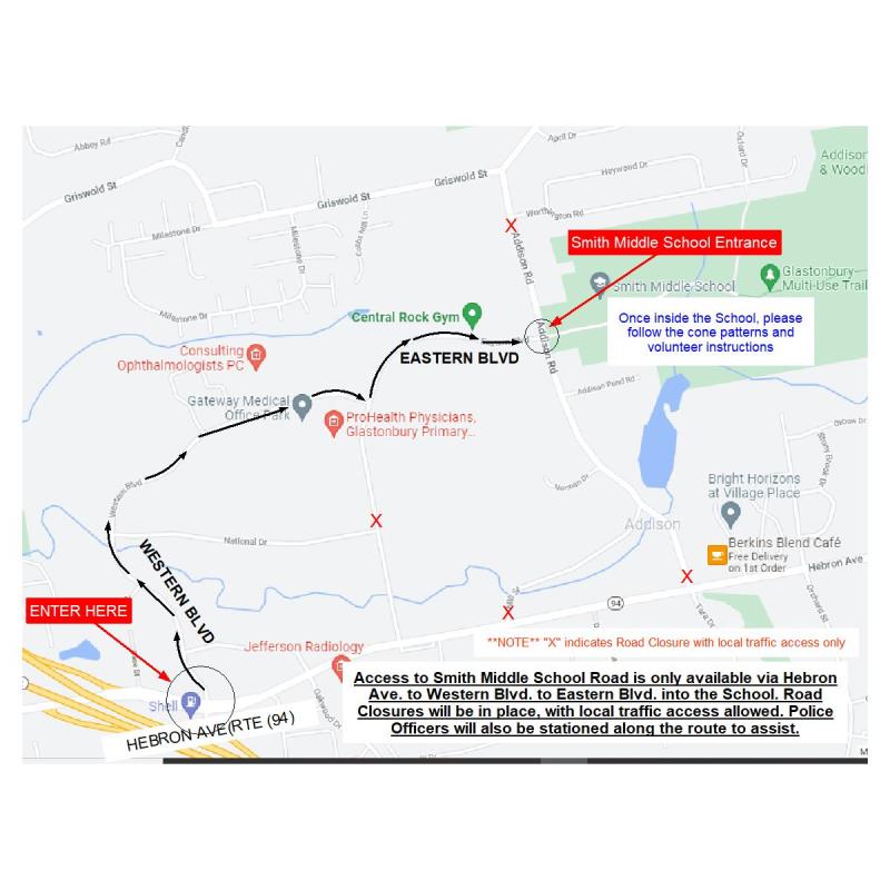 Route Map - Test Kit Distribution