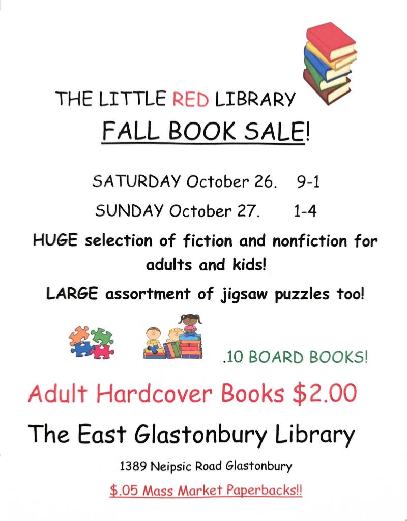 East Glastonbury Fall Book Sale - October 26 2024