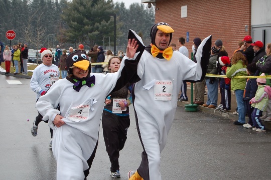 Santa's Run Finish Line