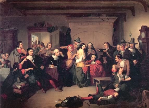 Witch Trial-painting by Tompkins Matteson